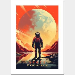 Space Adventure Vintage Travel Poster Posters and Art